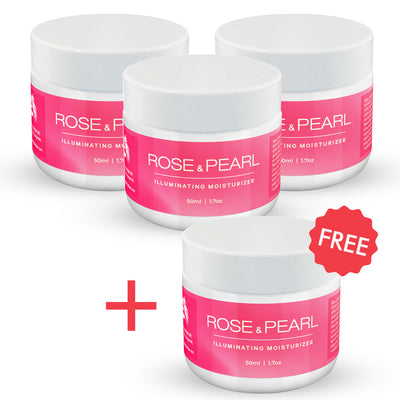 4-Month Supply: Rose & Pearl, 4 jars of Illuminating Moisturizer
