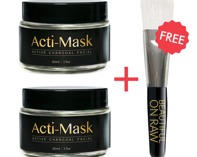 Special-2Acti-Mask Active Charcoal Mask+ 1 Brush for Mask Application