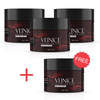 4-Month Supply: 4 jars of Veinice Cream with Horse Chestnut