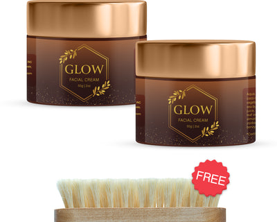 2-jar GLOW Cream Special with 1 Facial brush