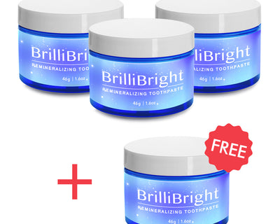 4-Month Supply: 4 Jars of BrilliBright: Remineralizing Toothpaste