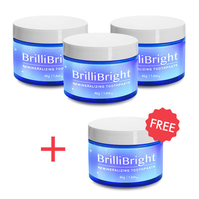 4-Month Supply: 4 Jars of BrilliBright: Remineralizing Toothpaste